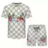 new louis vuitton lv hawaiian t shirt shorts imprime s_abaaa0